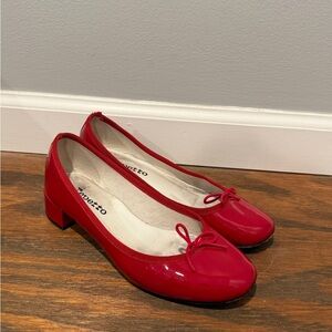 Repetto Patent Red Ballet Flats (Camille)